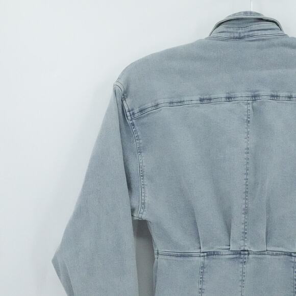 Free People Dress Womens 6 Blue Amber Denim Stretchy Western Boho Casual - Picture 9 of 16